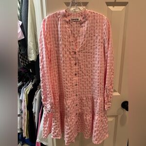 Temofon Pink Gingham Dress